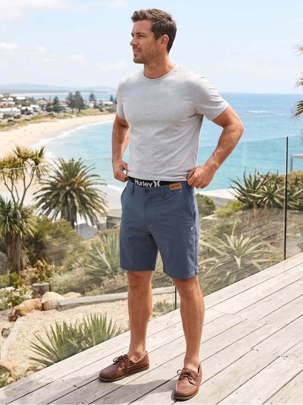 Hurley Men's Dark Navy Hybrid Walkshorts